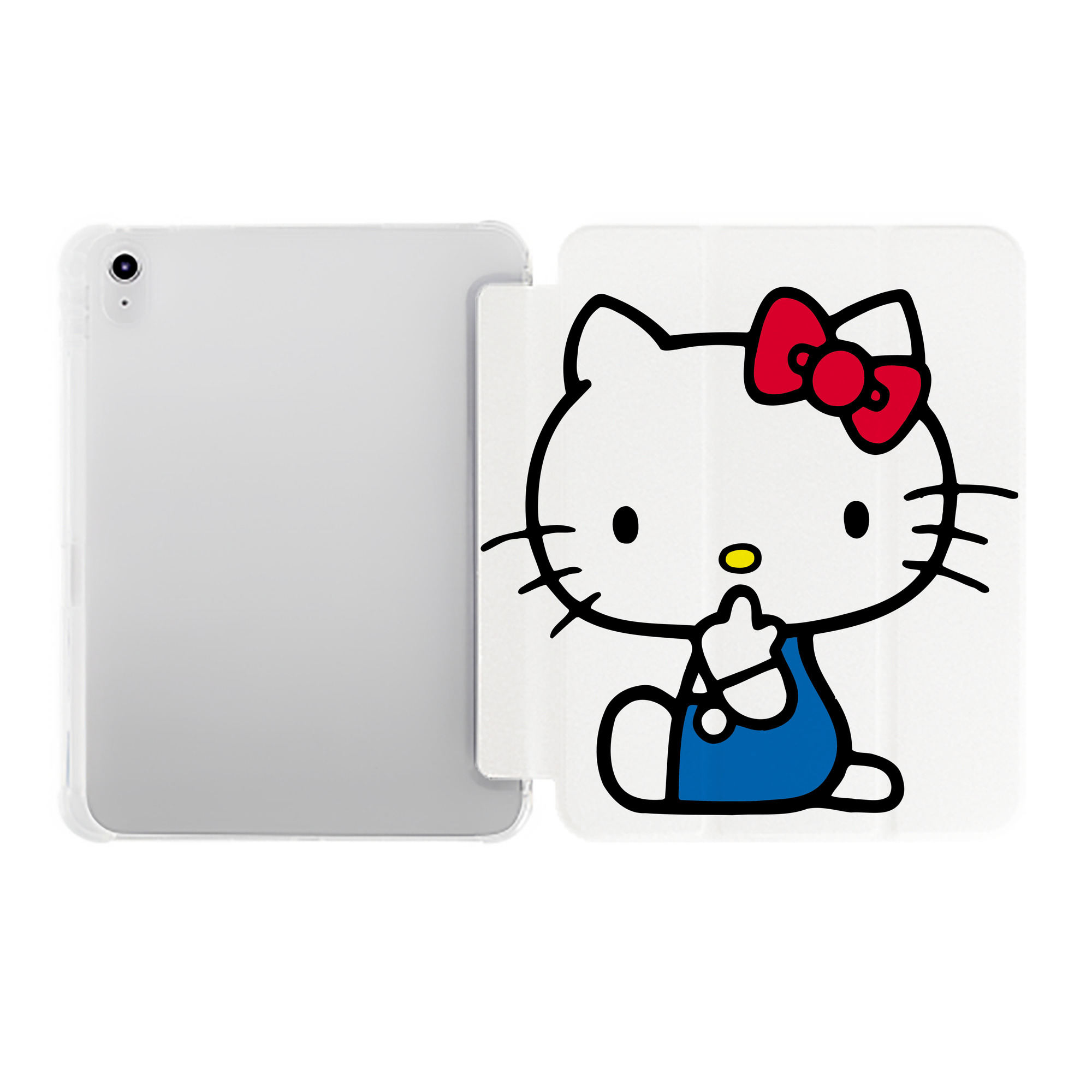 （画像用） Hello Kitty ハローキティ IPad ケース ペン収納付き 三つ折りスタンド PUレザー×シリコン 対応機種9.5/10.5/10.9インチ